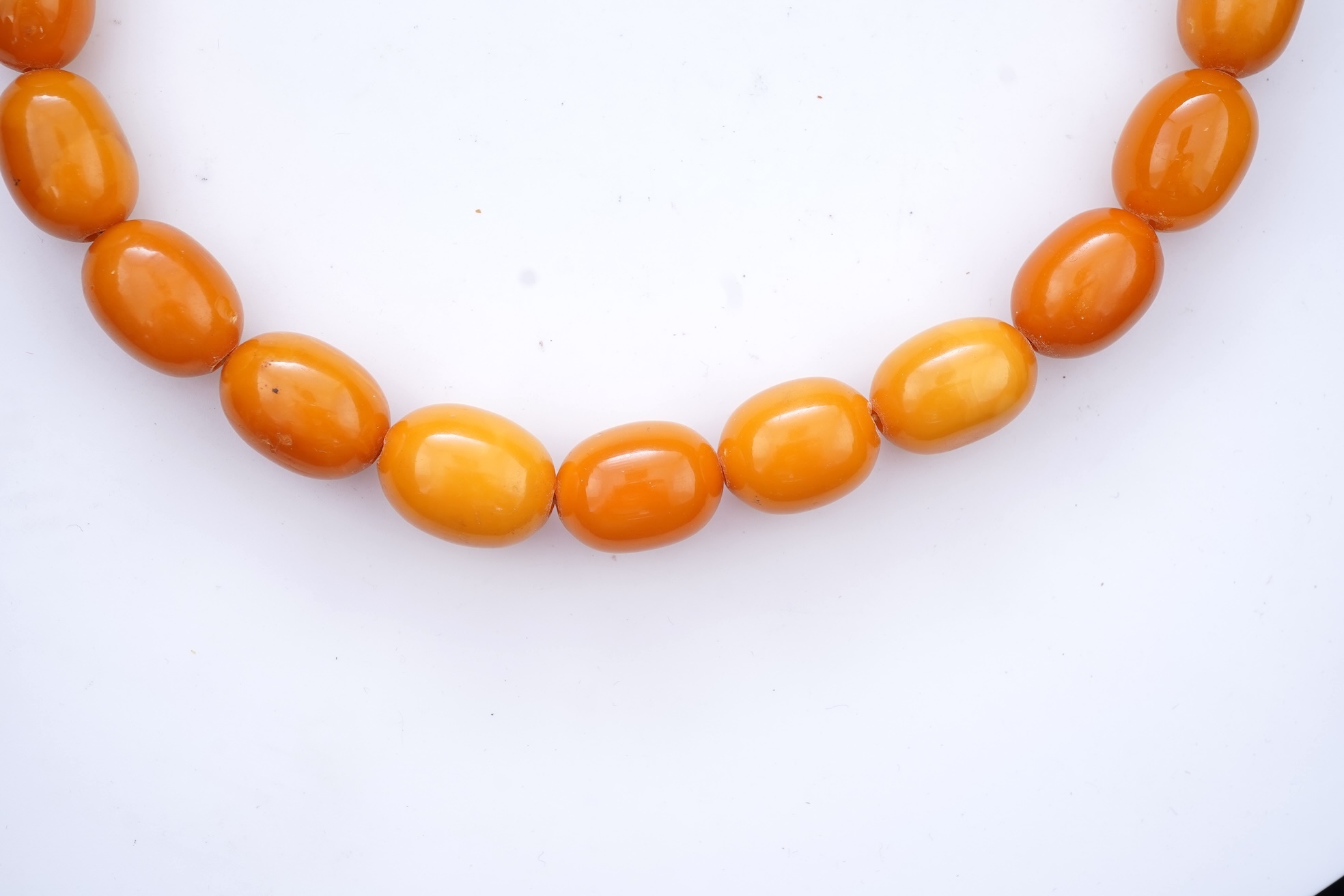 An amber necklace
